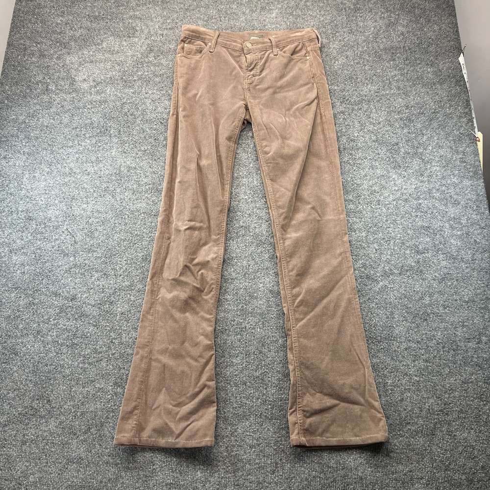 MOTHER The Runaway Corduroy Pants Womens 27 Brown Career Stretch Bootcut Leg
